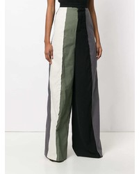 Pantaloni larghi a righe verticali multicolori di Rick Owens