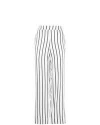 Pantaloni larghi a righe verticali neri e bianchi di Asceno