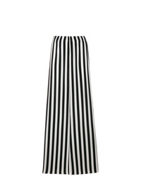 Pantaloni larghi a righe verticali neri e bianchi di Federica Tosi