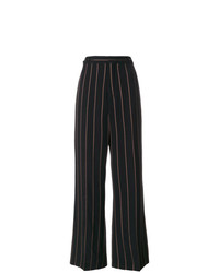 Pantaloni larghi a righe verticali neri di Chloé