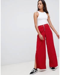 Pantaloni larghi a righe verticali rossi di Wednesday's Girl