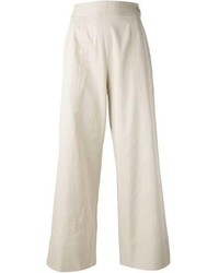 Pantaloni larghi beige di Yves Saint Laurent