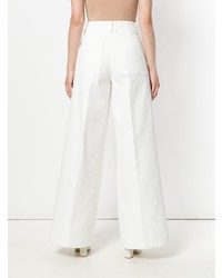 Pantaloni larghi bianchi di Jil Sander Navy
