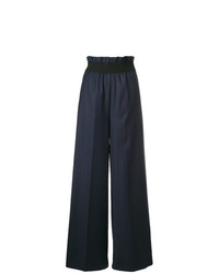 Pantaloni larghi blu scuro di Semicouture