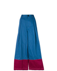 Pantaloni larghi blu di Marni