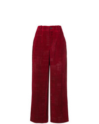 Pantaloni larghi bordeaux di Uma Wang