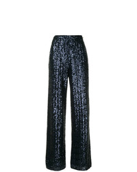 Pantaloni larghi con paillettes blu scuro di Ingie Paris