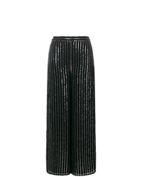 Pantaloni larghi con paillettes neri di Temperley London