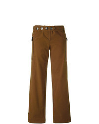 Pantaloni larghi decorati marroni
