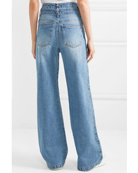 Pantaloni larghi di jeans azzurri di MSGM