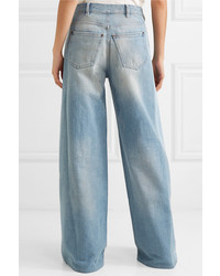 Pantaloni larghi di jeans azzurri di MM6 MAISON MARGIELA