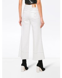 Pantaloni larghi di jeans bianchi di Miu Miu
