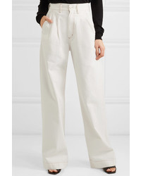 Pantaloni larghi di jeans bianchi di Goldsign