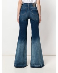Pantaloni larghi di jeans blu scuro di Philipp Plein