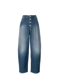 Pantaloni larghi di jeans blu scuro di MM6 MAISON MARGIELA