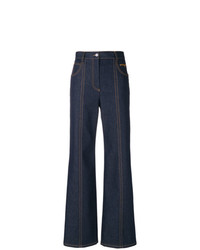 Pantaloni larghi di jeans blu scuro di MSGM
