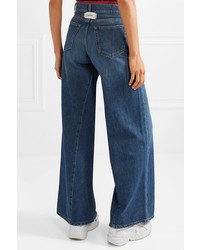 Pantaloni larghi di jeans blu di Ganni