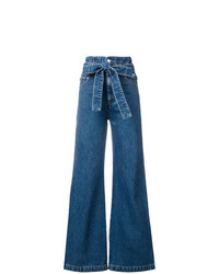 Pantaloni larghi di jeans blu di MSGM