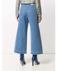 Pantaloni larghi di jeans blu di Christian Wijnants