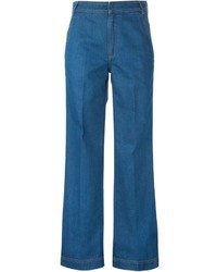 Pantaloni larghi di jeans blu di Stella McCartney