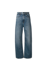 Pantaloni larghi di jeans blu di T by Alexander Wang