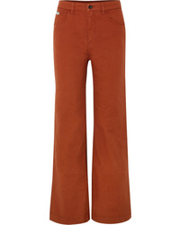 Pantaloni larghi di jeans terracotta