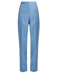 Pantaloni larghi di lana blu