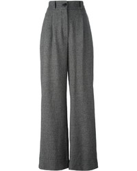 Pantaloni larghi di lana grigio scuro di Societe Anonyme