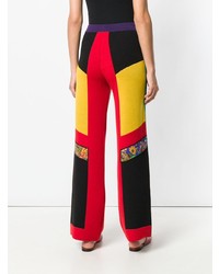 Pantaloni larghi di lana multicolori di Etro