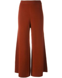 Pantaloni larghi di lana rossi