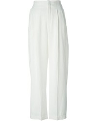 Pantaloni larghi di lino bianchi di Chloé