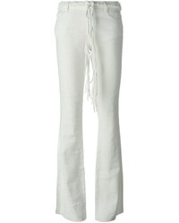 Pantaloni larghi di lino bianchi di Ermanno Scervino