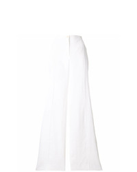 Pantaloni larghi di lino bianchi di Giorgio Armani Vintage