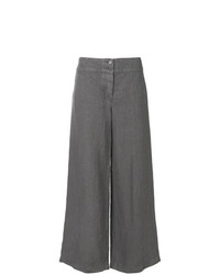 Pantaloni larghi di lino grigio scuro di Aspesi