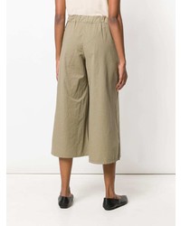 Pantaloni larghi di lino marrone chiaro di Labo Art