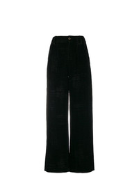 Pantaloni larghi di lino neri di Uma Wang