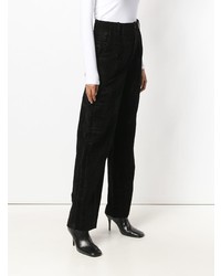 Pantaloni larghi di lino neri di Uma Wang
