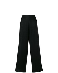 Pantaloni larghi di lino neri di Yves Saint Laurent Vintage