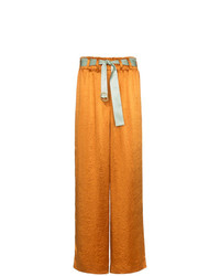 Pantaloni larghi di raso arancioni di Sies Marjan