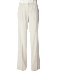 Pantaloni larghi di seta bianchi di Brunello Cucinelli