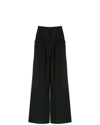 Pantaloni larghi di seta neri di Adriana Degreas