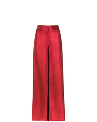 Pantaloni larghi di seta rossi di Amir Slama