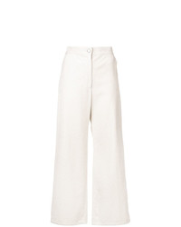 Pantaloni larghi di velluto a coste bianchi di Rachel Comey