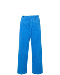 Pantaloni larghi di velluto a coste blu di Department 5