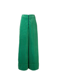 Pantaloni larghi di velluto a coste verdi di Ultràchic