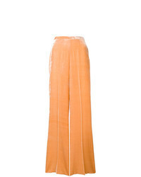 Pantaloni larghi di velluto arancioni