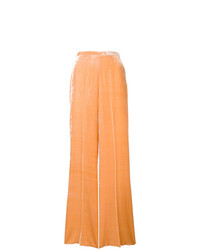 Pantaloni larghi di velluto arancioni di Forte Forte