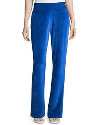 Pantaloni larghi di velluto blu