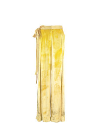 Pantaloni larghi di velluto gialli di Adam Lippes