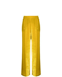 Pantaloni larghi di velluto gialli di Erika Cavallini